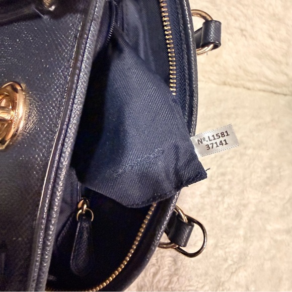 Coach Prince Street Mini Satchel Crossgrain Leather Blue - Picture 15 of 15